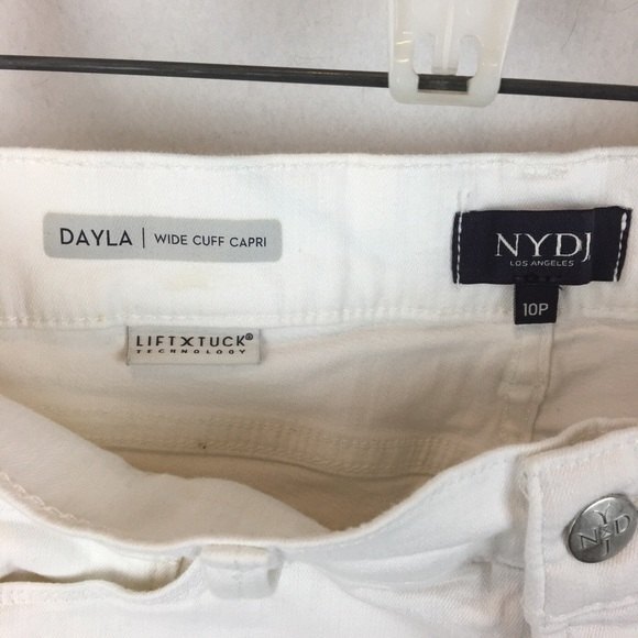NYDJ White Dayla Capri Pants From Not Your Daughter’s Jeans 10P - Picture 7 of 8